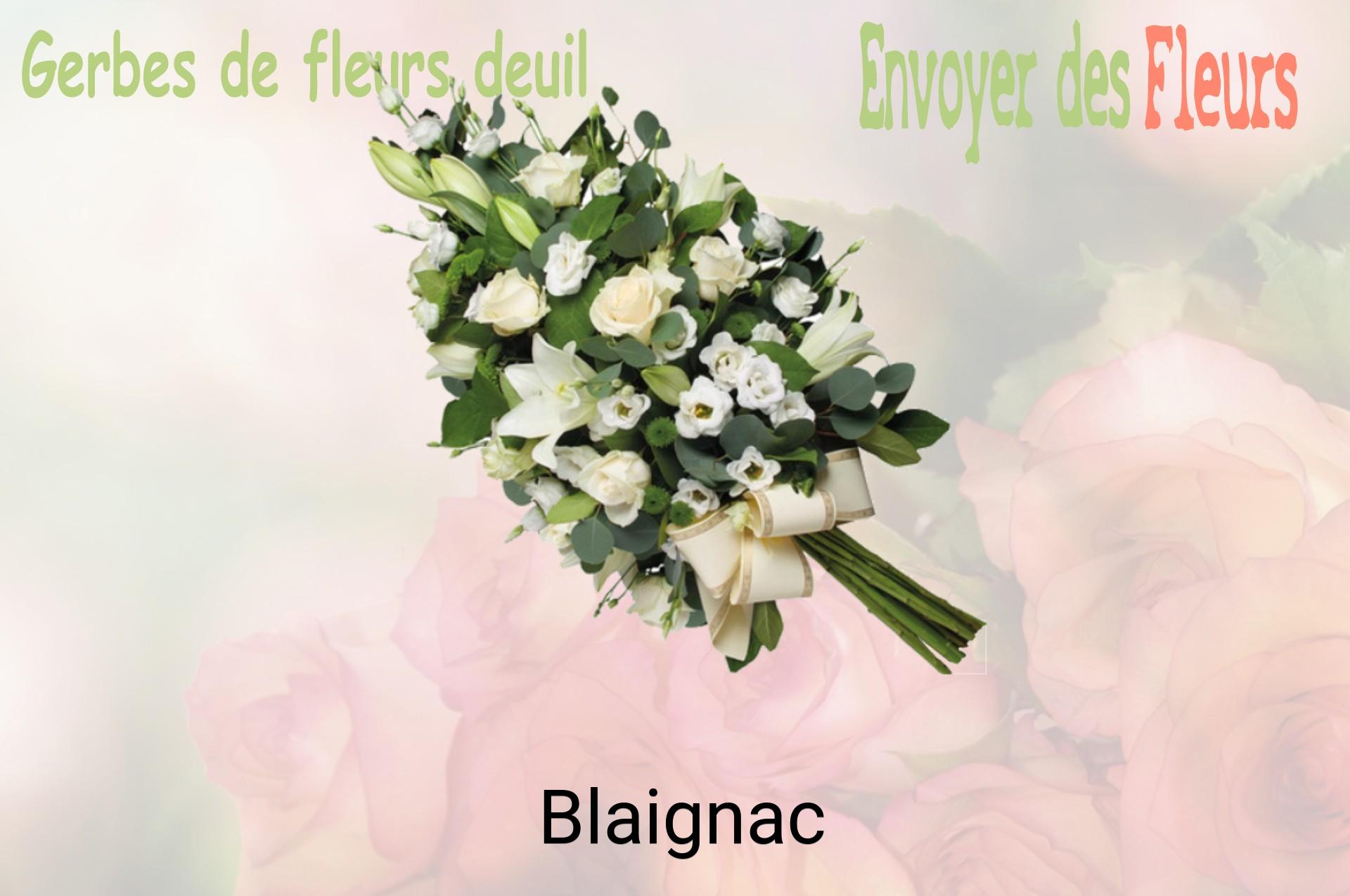 Gerbe de fleurs de deuil livrée à Blaignac